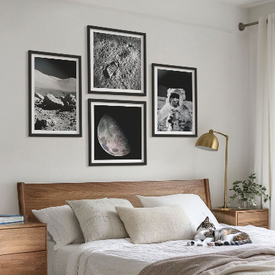 Komplet slik nad zofo Odtis astronavta na Luni