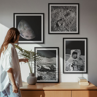 Komplet slik nad zofo Odtis astronavta na Luni