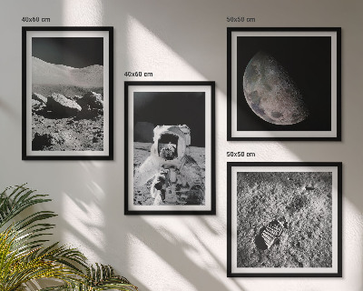 Komplet slik nad zofo Odtis astronavta na Luni
