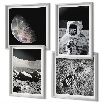 Komplet slik nad zofo Odtis astronavta na Luni