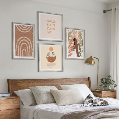 Pripravljena stenska galerija Elegantni rastlinski vzorci in geometrija