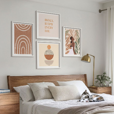 Pripravljena stenska galerija Elegantni rastlinski vzorci in geometrija