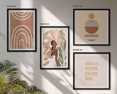 Pripravljena stenska galerija Elegantni rastlinski vzorci in geometrija