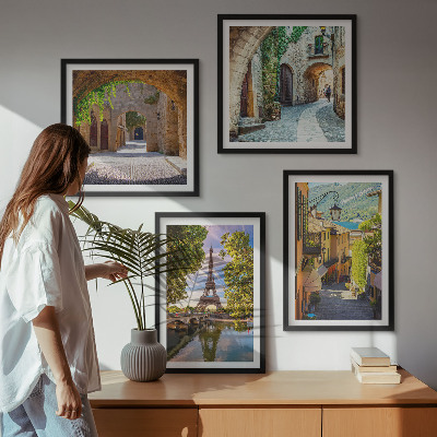 Pripravljena stenska galerija Arhitektura Eifflovih ulic