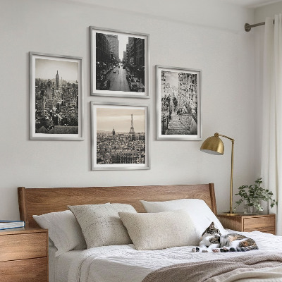 Pripravljena stenska galerija Razgledi Pariz New York stopnice
