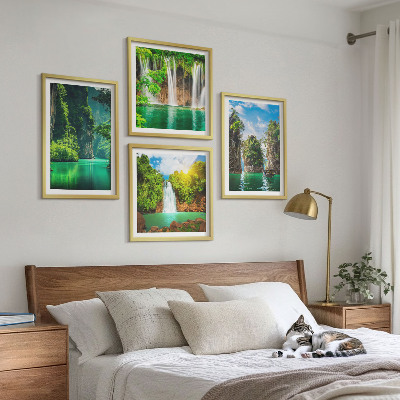 Set 4 slik v okvirju Zelene pokrajine slapovi