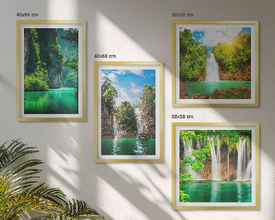 Set 4 slik v okvirju Zelene pokrajine slapovi