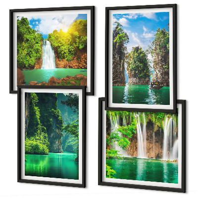 Set 4 slik v okvirju Zelene pokrajine slapovi