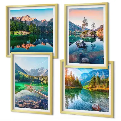 Komplet slik nad zofo motiv gorskih jezer z naravo