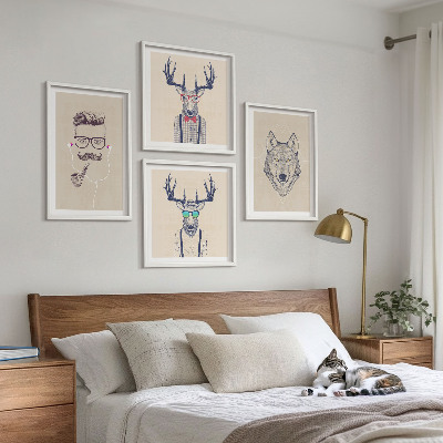 Pripravljena stenska galerija Elegantni živalski portreti