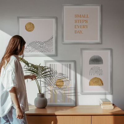 Pripravljena stenska galerija Abstraktne geometrijske oblike