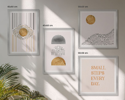 Pripravljena stenska galerija Abstraktne geometrijske oblike