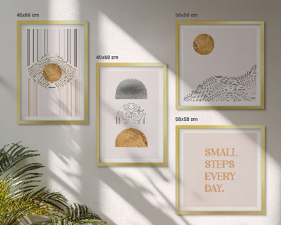 Pripravljena stenska galerija Abstraktne geometrijske oblike