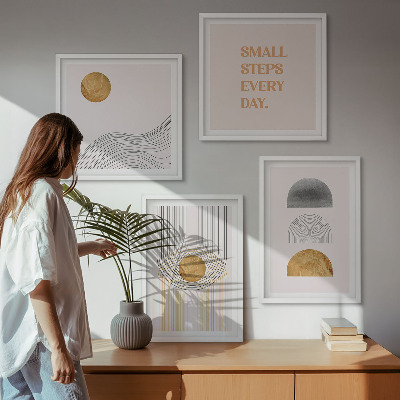 Pripravljena stenska galerija Abstraktne geometrijske oblike