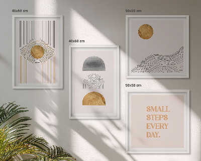 Pripravljena stenska galerija Abstraktne geometrijske oblike