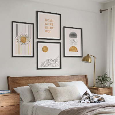 Pripravljena stenska galerija Abstraktne geometrijske oblike