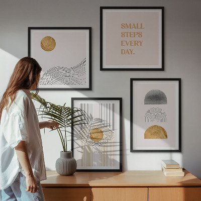 Pripravljena stenska galerija Abstraktne geometrijske oblike