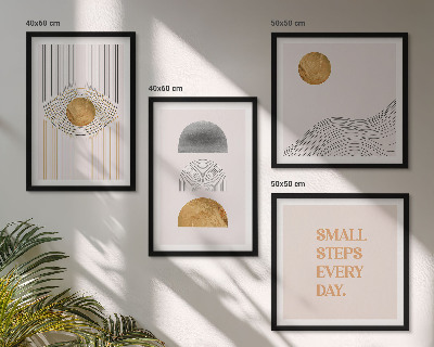 Pripravljena stenska galerija Abstraktne geometrijske oblike