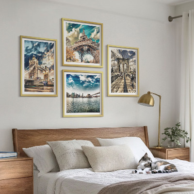 Set 4 slik v okvirju Stolpni mostovi v evropskih mestih