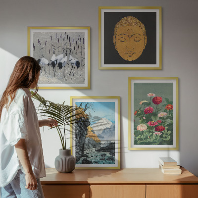 Pripravljena stenska galerija Japonska narava in japonski slog