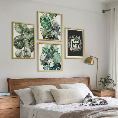 Set 4 slik v okvirju Tropske rastline Plant Lady