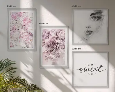 Stenska galerija s portretom ženske iz potonik pripravljen komplet za dekoracijo doma