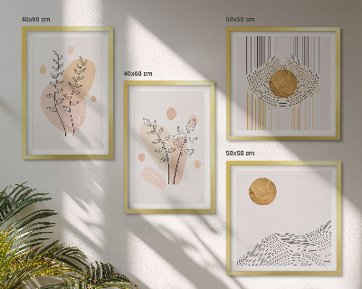 Pripravljena stenska galerija Minimalistične risbe rastlin