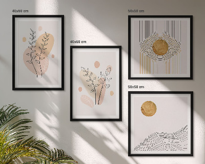 Pripravljena stenska galerija Minimalistične risbe rastlin