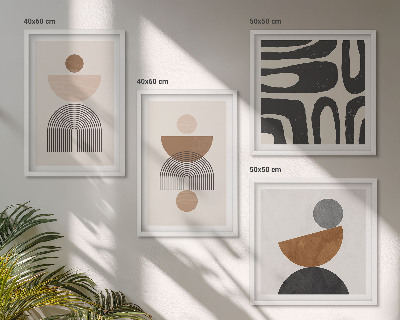 Pripravljena stenska galerija Abstraktni boemski dizajn