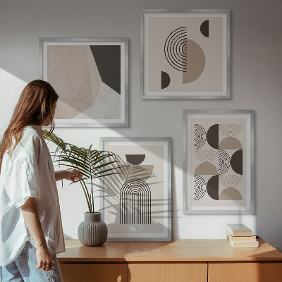 Pripravljena stenska galerija Abstraktni geometrijski vzorci