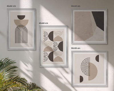 Pripravljena stenska galerija Abstraktni geometrijski vzorci