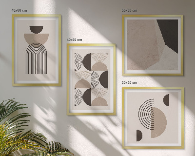 Pripravljena stenska galerija Abstraktni geometrijski vzorci