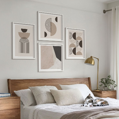 Pripravljena stenska galerija Abstraktni geometrijski vzorci