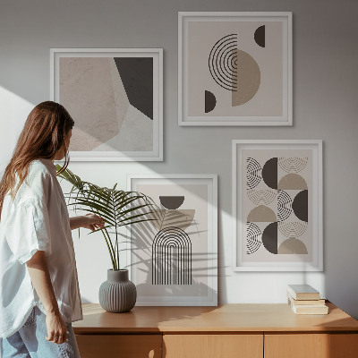 Pripravljena stenska galerija Abstraktni geometrijski vzorci