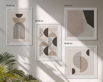 Pripravljena stenska galerija Abstraktni geometrijski vzorci