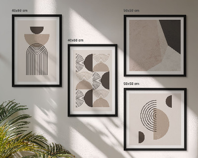 Pripravljena stenska galerija Abstraktni geometrijski vzorci