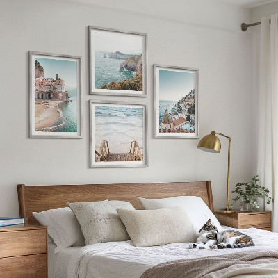 Pripravljena stenska galerija Poletni pastelni razgledi na plažo