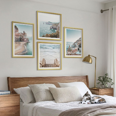 Pripravljena stenska galerija Poletni pastelni razgledi na plažo