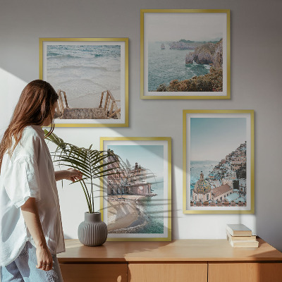 Pripravljena stenska galerija Poletni pastelni razgledi na plažo