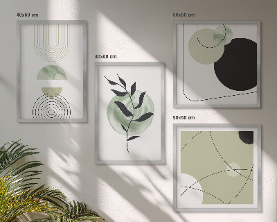 Pripravljena stenska galerija Abstraktni rastlinski motivi