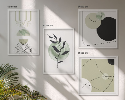 Pripravljena stenska galerija Abstraktni rastlinski motivi
