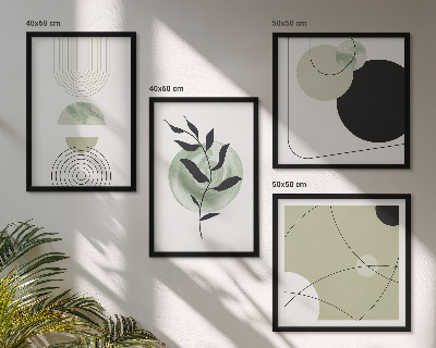 Pripravljena stenska galerija Abstraktni rastlinski motivi