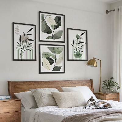 Komplet slik nad zofo Boho rastlinske kompozicije