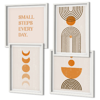Komplet slik nad zofo Minimalistični boho vzorci