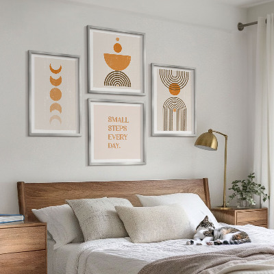 Komplet slik nad zofo Minimalistični boho vzorci