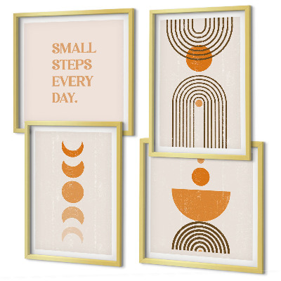 Komplet slik nad zofo Minimalistični boho vzorci