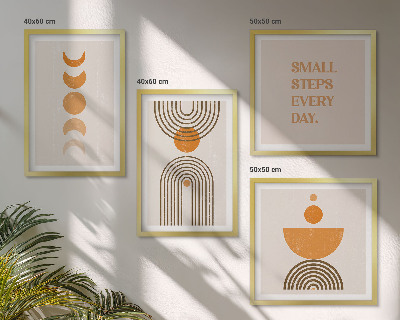 Komplet slik nad zofo Minimalistični boho vzorci