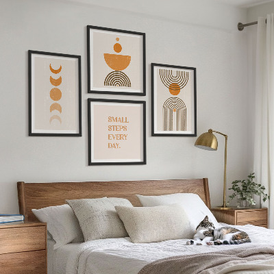 Komplet slik nad zofo Minimalistični boho vzorci