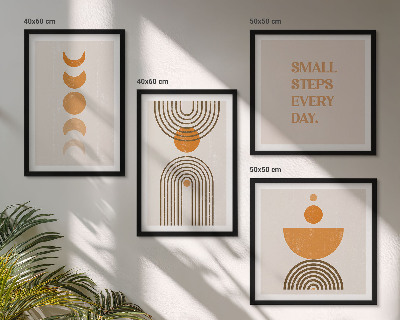 Komplet slik nad zofo Minimalistični boho vzorci