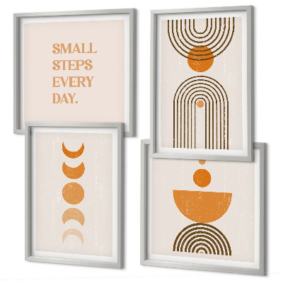 Komplet slik nad zofo Minimalistični boho vzorci